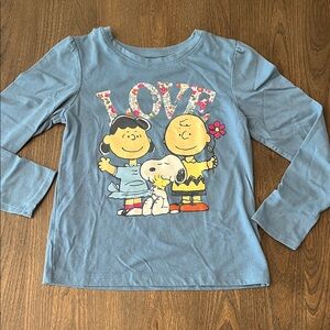 Peanuts Kids Blue Long Sleeve Shirt